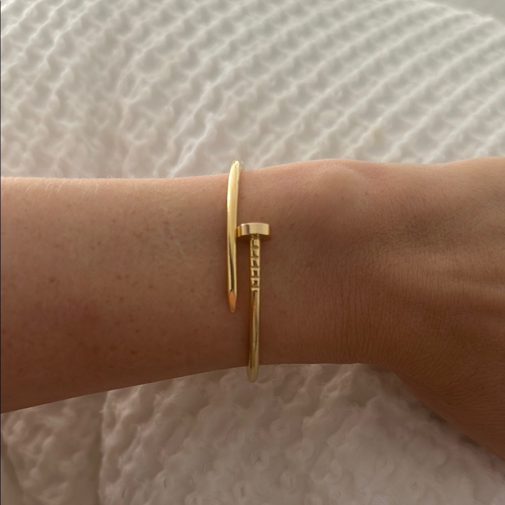 Cartier Gold Nail Design Bracelet